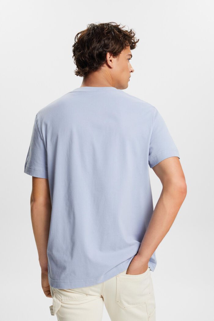 Tričko s kulatým výstřihem, z bavlněného žerzeje, LIGHT BLUE LAVENDER, detail image number 4