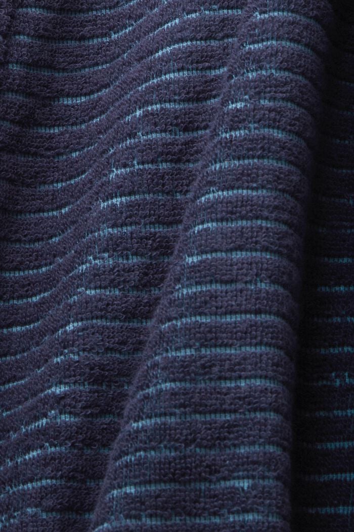 Župan s proužkovanou texturou, NAVY BLUE, detail image number 4