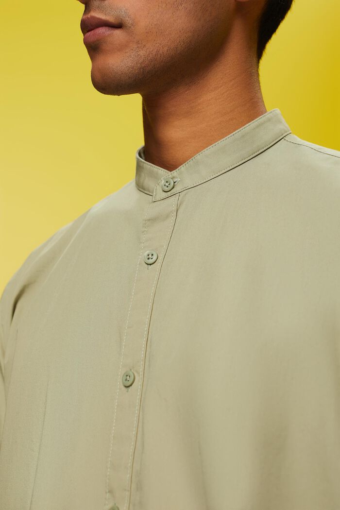 Bavlněná košile se stojáčkem, LIGHT GREEN, detail image number 2