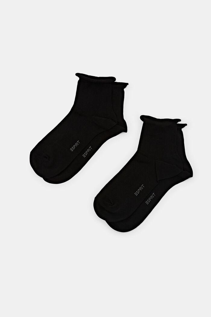 Ponožky z pleteniny, 2 páry v balení, BLACK, detail image number 0