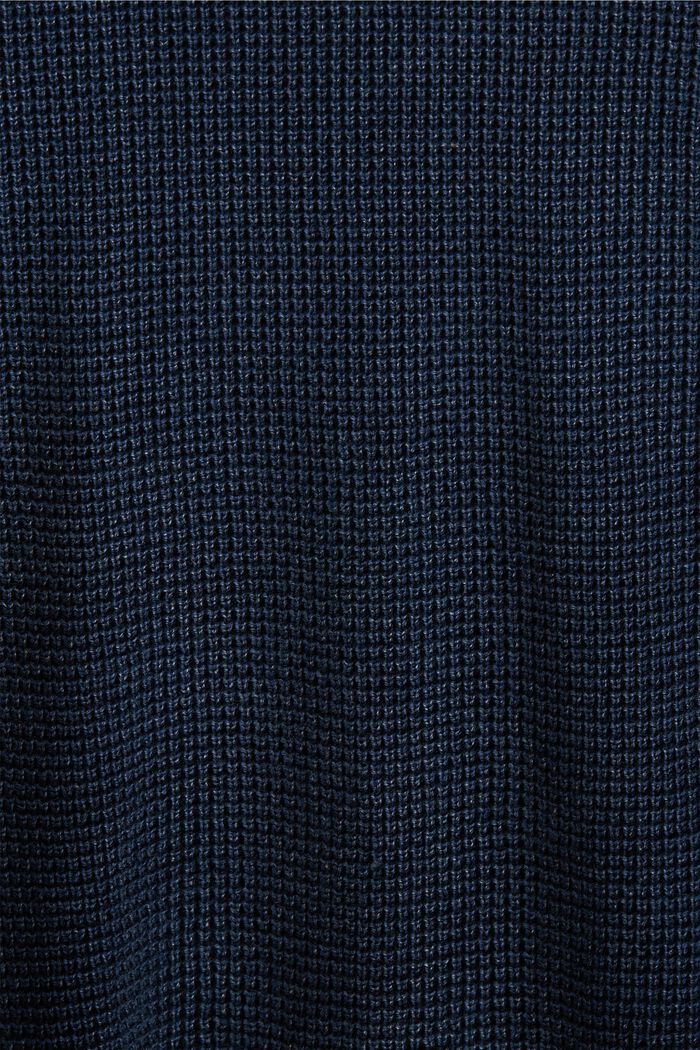 Basic pulovr s kulatým výstřihem, 100 % bavlna, NAVY, detail image number 5