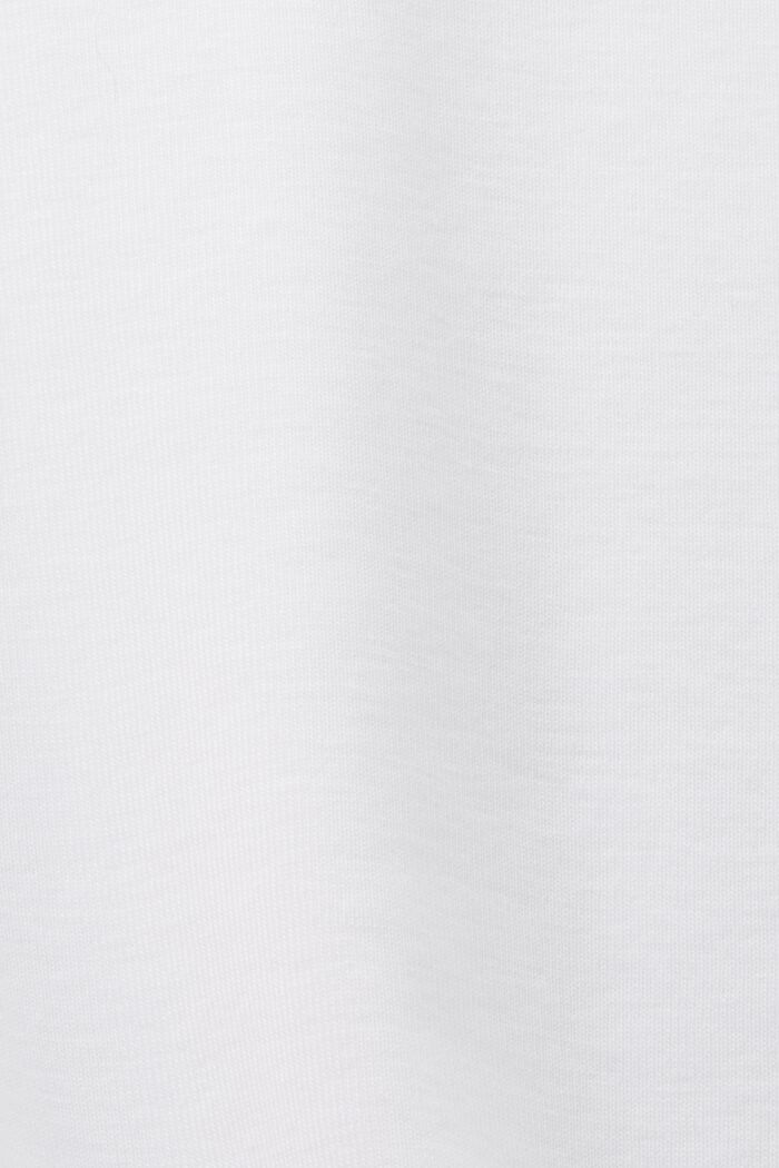 Žerzejový top z bio bavlny, WHITE, detail image number 5