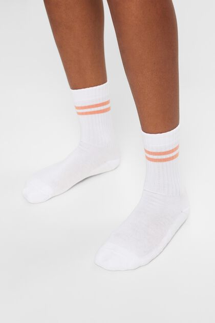 Pruhované tenisové ponožky, 2 páry v balení