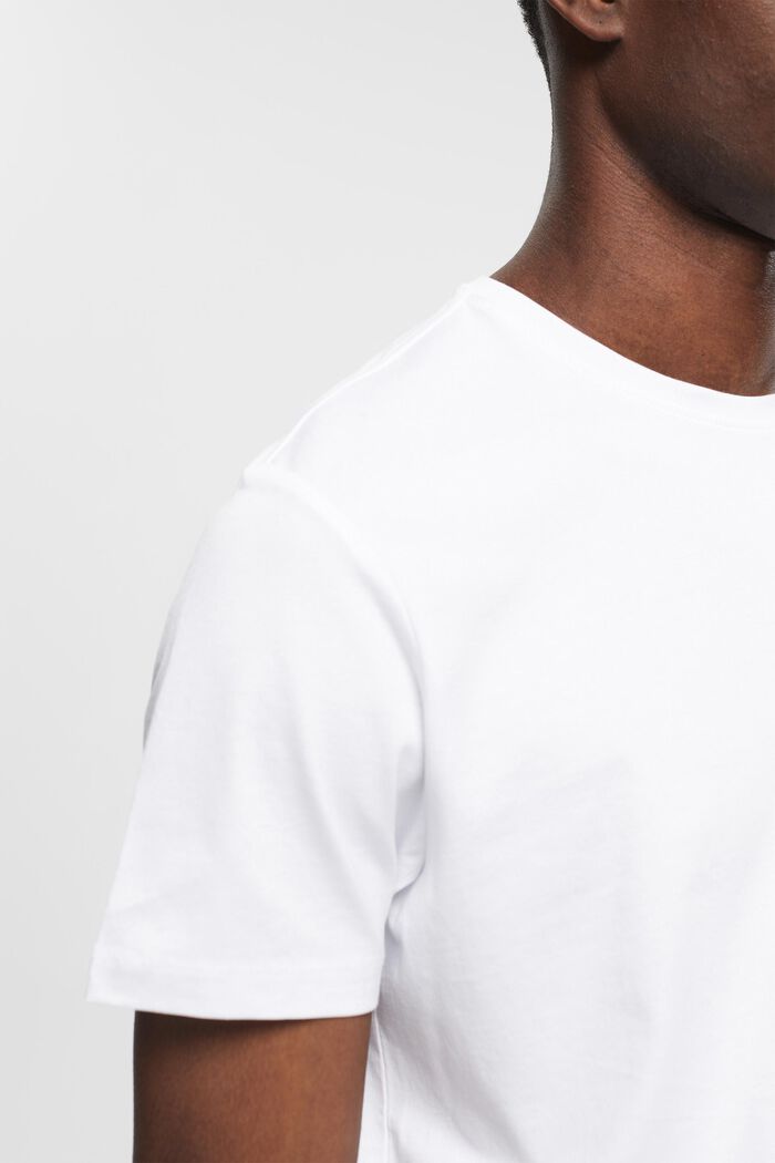 Tričko z bavlny pima, Slim Fit, WHITE, detail image number 2