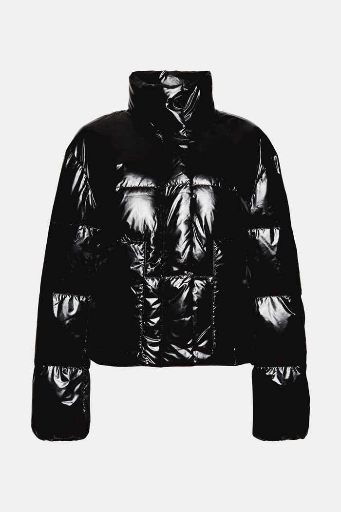 Lesklá péřová bunda, BLACK, detail image number 6