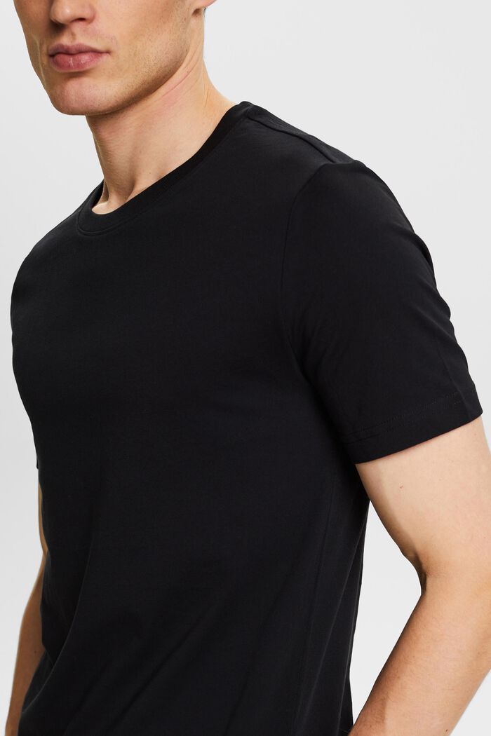Žerzejové tričko z bio bavlny, BLACK, detail image number 2