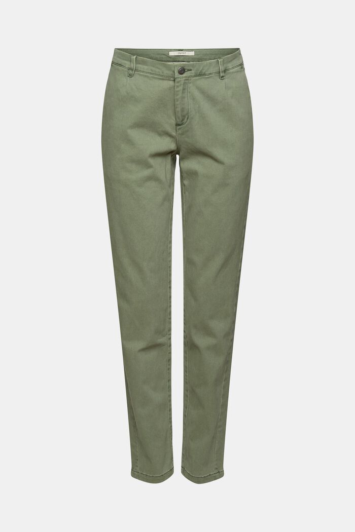 Kalhoty chino z bavlny, GREEN, detail image number 7