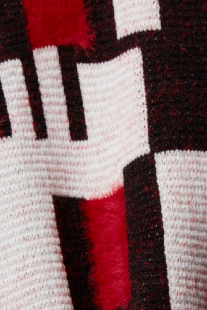 Vzorovaný pulovr, DARK RED, detail image number 5