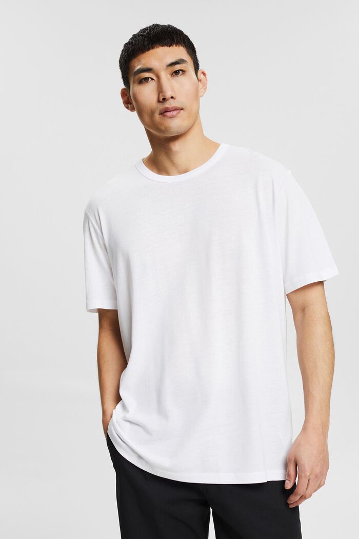 S materiálem TENCEL™: oversized tričko, WHITE, overview