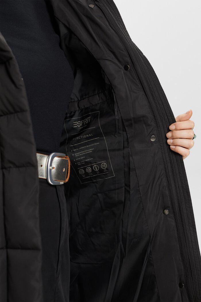 Péřový kabát s kapucí, BLACK, detail image number 5