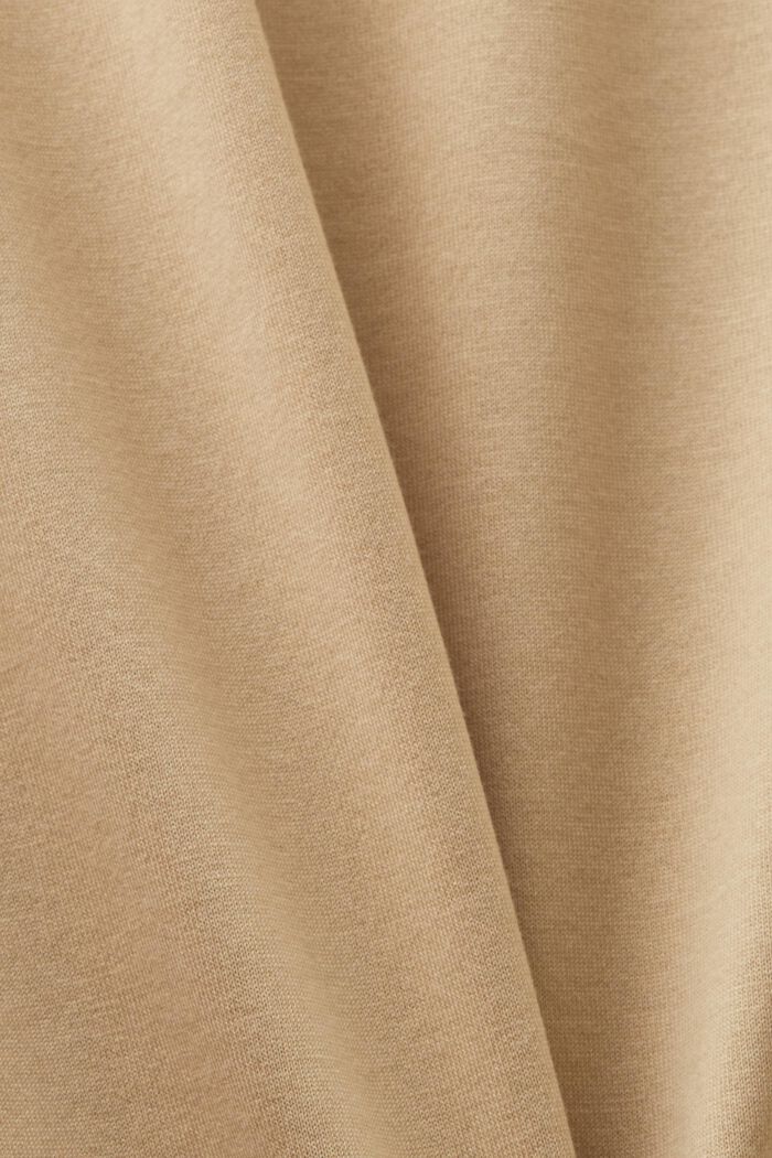 Tričko s kulatým výstřihem ke krku, s vrstveným vzhledem, 100% bavlna, SAND, detail image number 5