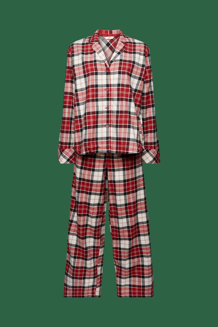 Pyžamová souprava z károvaného flanelu, NEW RED, detail image number 5
