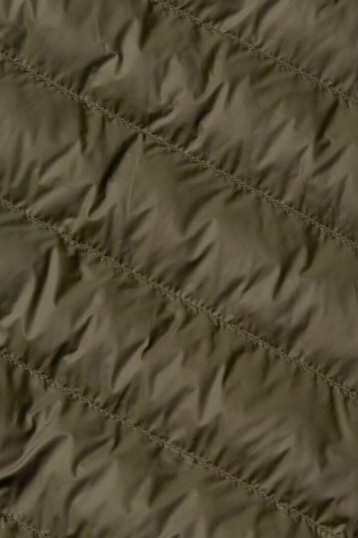 Prošívaná bunda s vysokým límcem, DARK KHAKI, detail image number 1