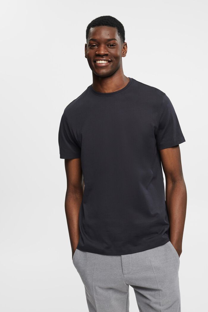 Tričko z bavlny pima, Slim Fit, BLACK, detail image number 0