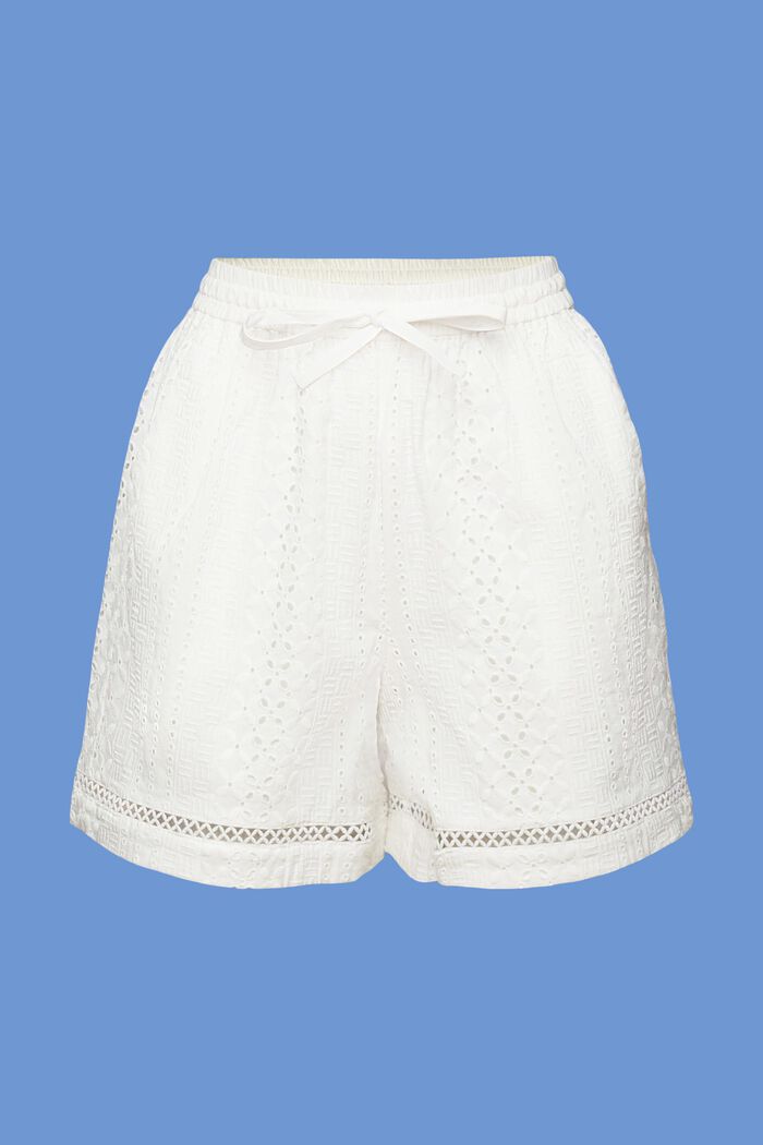 Vyšívané šortky, LENZING™ ECOVERO™, WHITE, detail image number 7