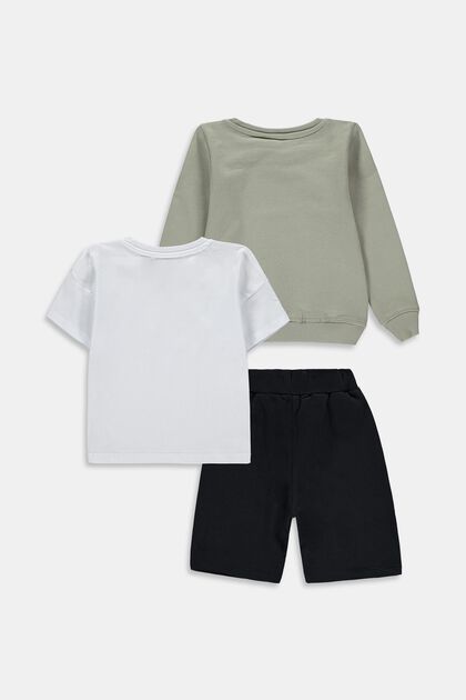 Kombinovaná sada: mikina, tričko a šortky