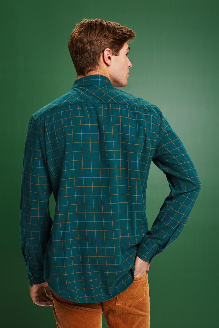 Flanelová károvaná košile, střih Regular Fit, EMERALD GREEN, detail image number 2