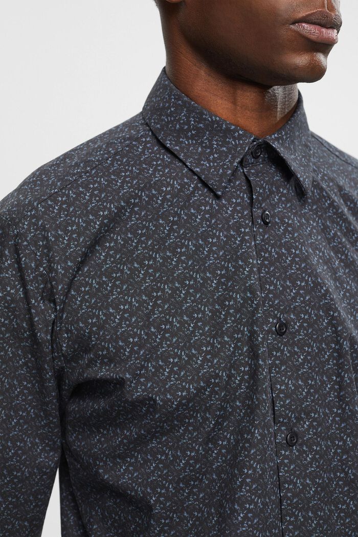 Vzorovaná bavlněná košile Slim Fit, BLACK, detail image number 2