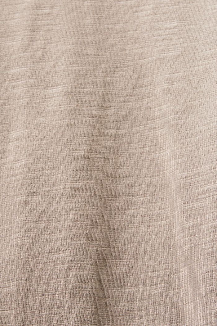 Tričko z materiálu slub, LIGHT TAUPE, detail image number 5