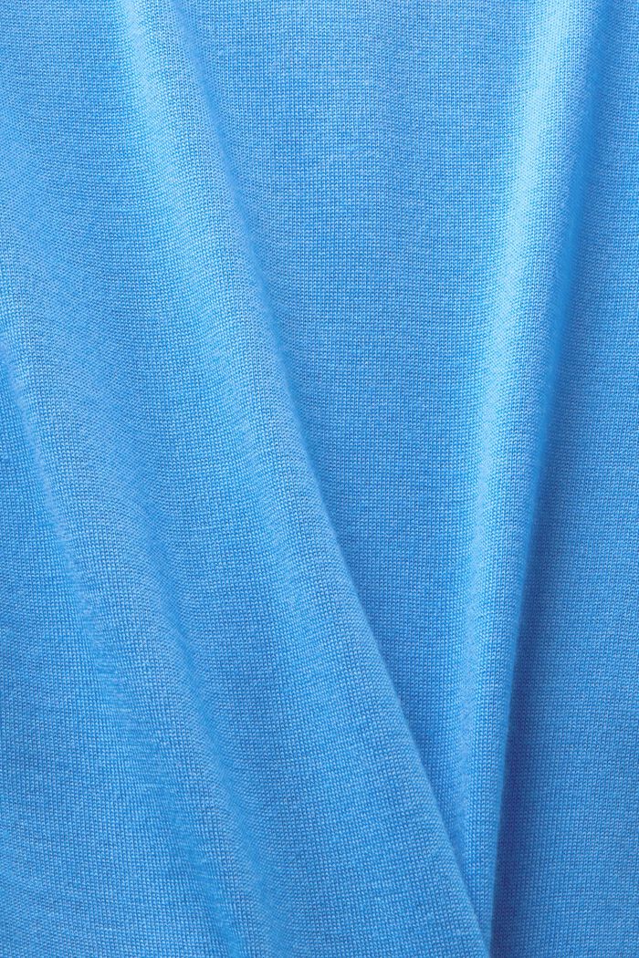 Kašmírový pulovr se špičatým výstřihem, BLUE, detail image number 4