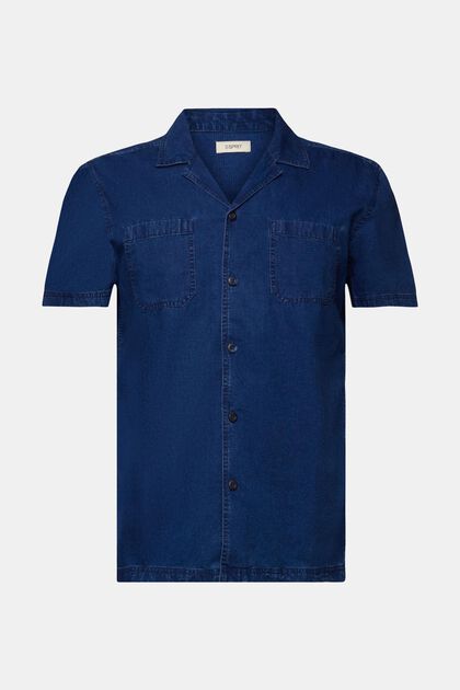 Džínová košile s krátkým rukávem, 100% bavlna