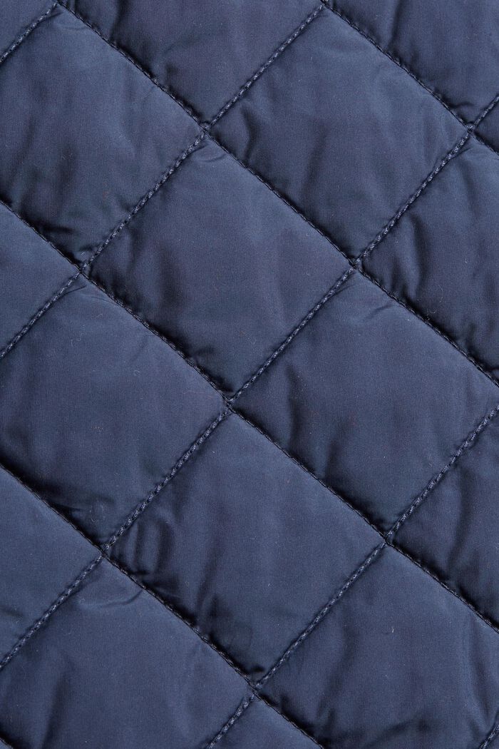 Z recyklovaného materiálu: kabát s kosočtvercovým prošíváním, NAVY, detail image number 4