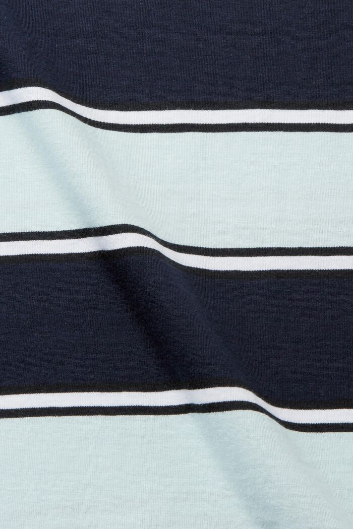 Proužkované tričko z udržitelné bavlny, NAVY, detail image number 5