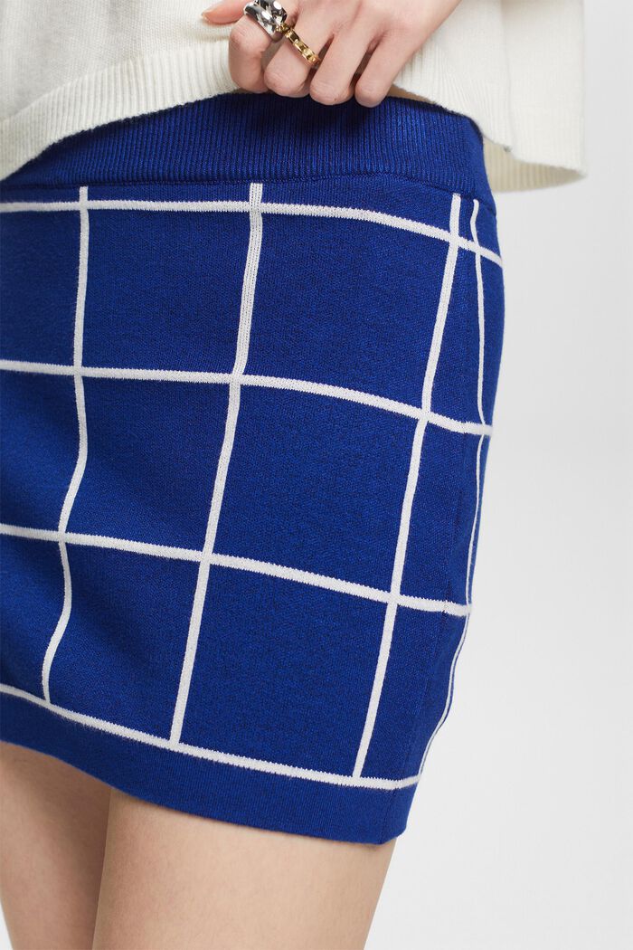 Minisukně z žakárové pleteniny, BRIGHT BLUE, detail image number 4