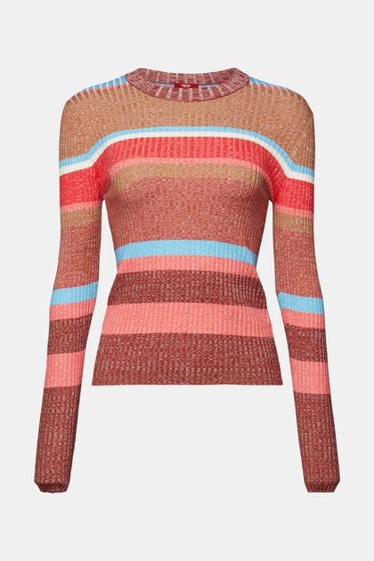 Pruhovaný pulovr z žebrové pleteniny, LENZING™ ECOVERO™