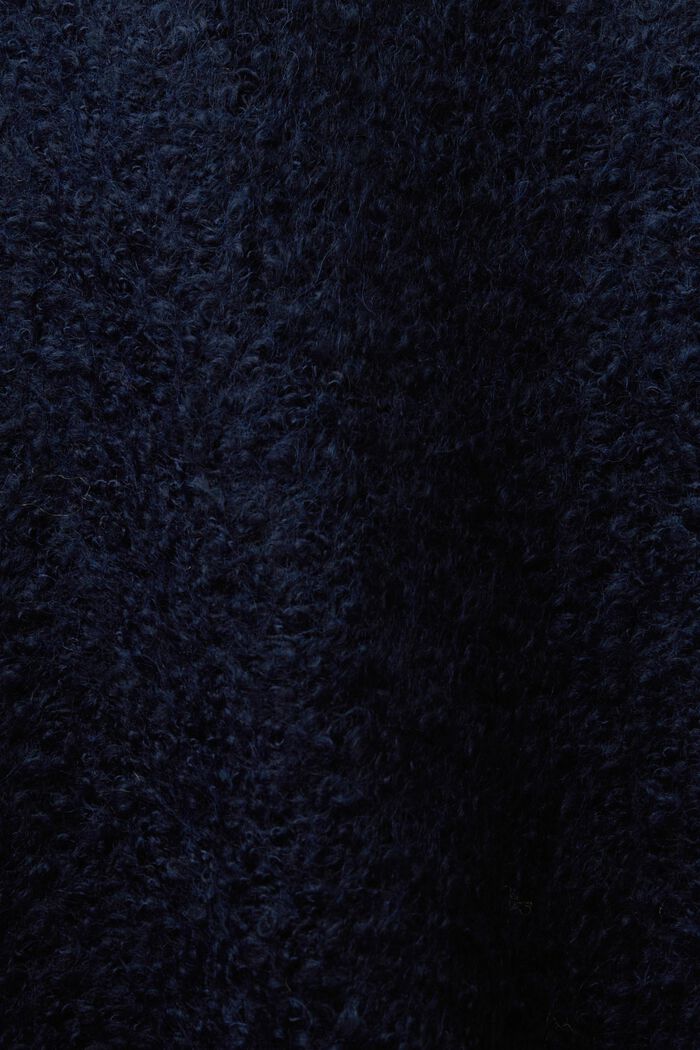 Kabát z vlněné směsi, s vlnitým vzhledem, NAVY, detail image number 5