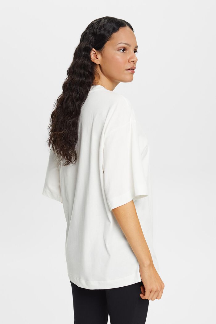 Oversize bavlněné tričko, OFF WHITE, detail image number 4
