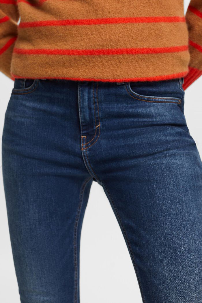 Z recyklovaného materiálu: strečové skinny džíny s vysokým pasem, BLUE LIGHT WASHED, detail image number 2