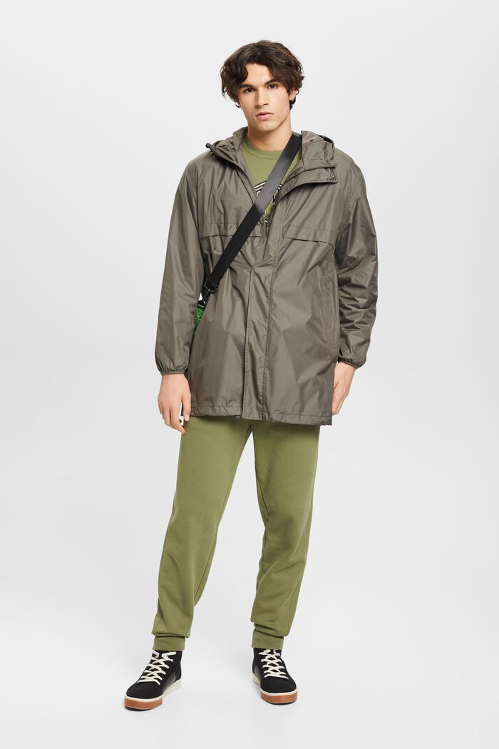 Lehká bunda s kapucí do deště, KHAKI GREEN, detail image number 1