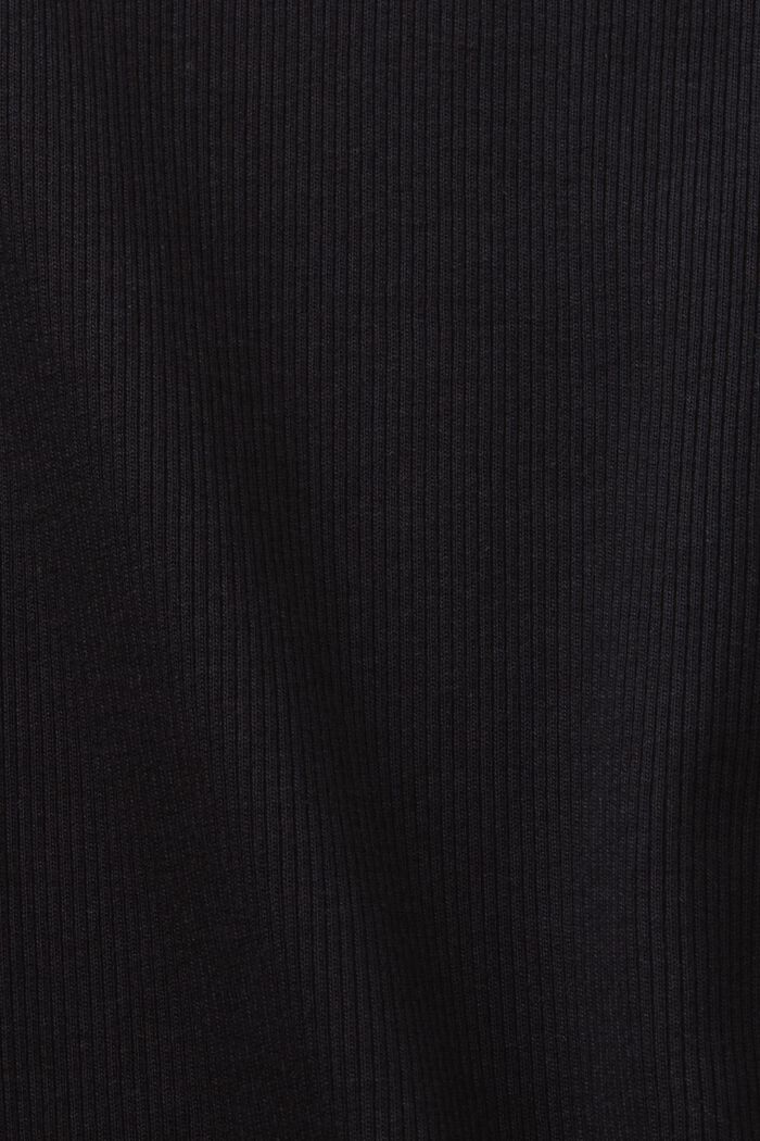 Tričko s kulatým výstřihem, z bavlněného žerzeje, BLACK, detail image number 5