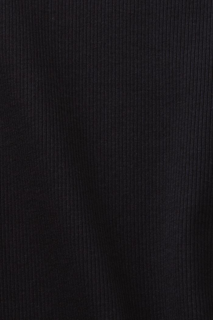 Tričko s kulatým výstřihem, z bavlněného žerzeje, BLACK, detail image number 5