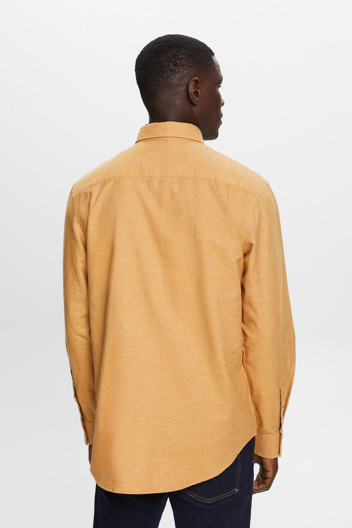 Melírovaná košile, 100% bavlna, CAMEL, detail image number 3