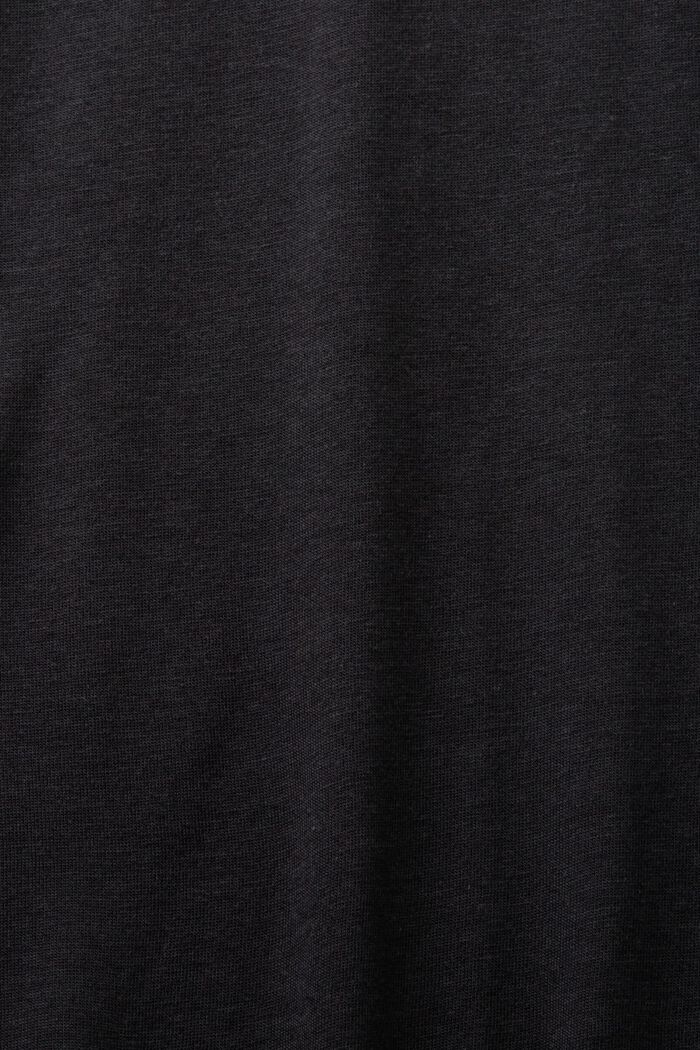 Žerzejový rolák ze směsi s bavlnou, BLACK, detail image number 5