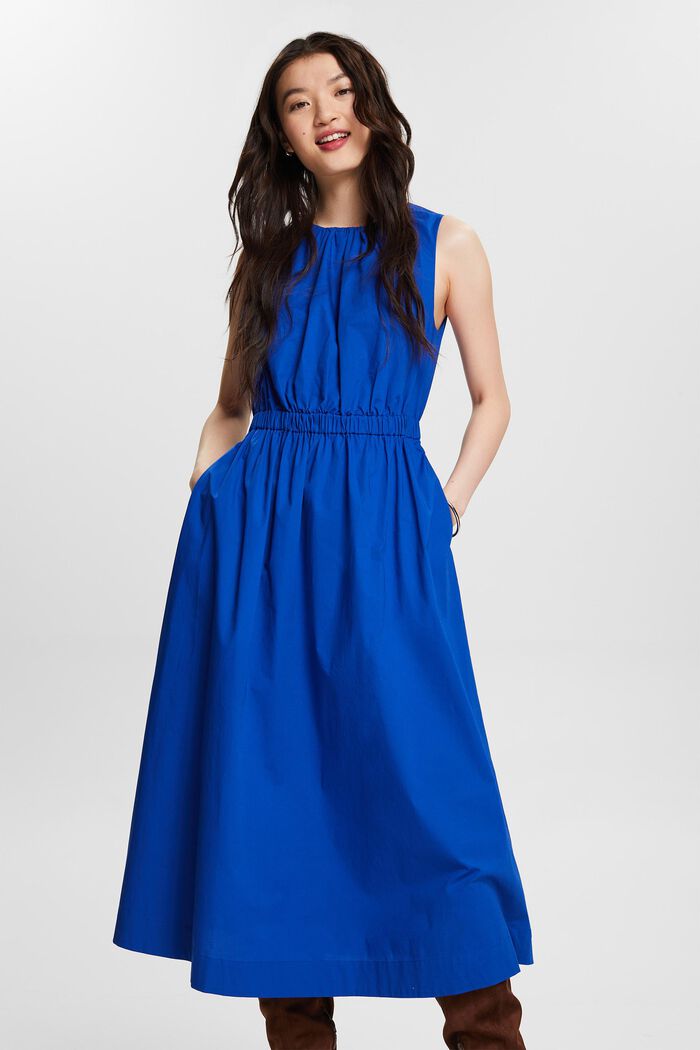 Midi šaty bez rukávů, BRIGHT BLUE, detail image number 0