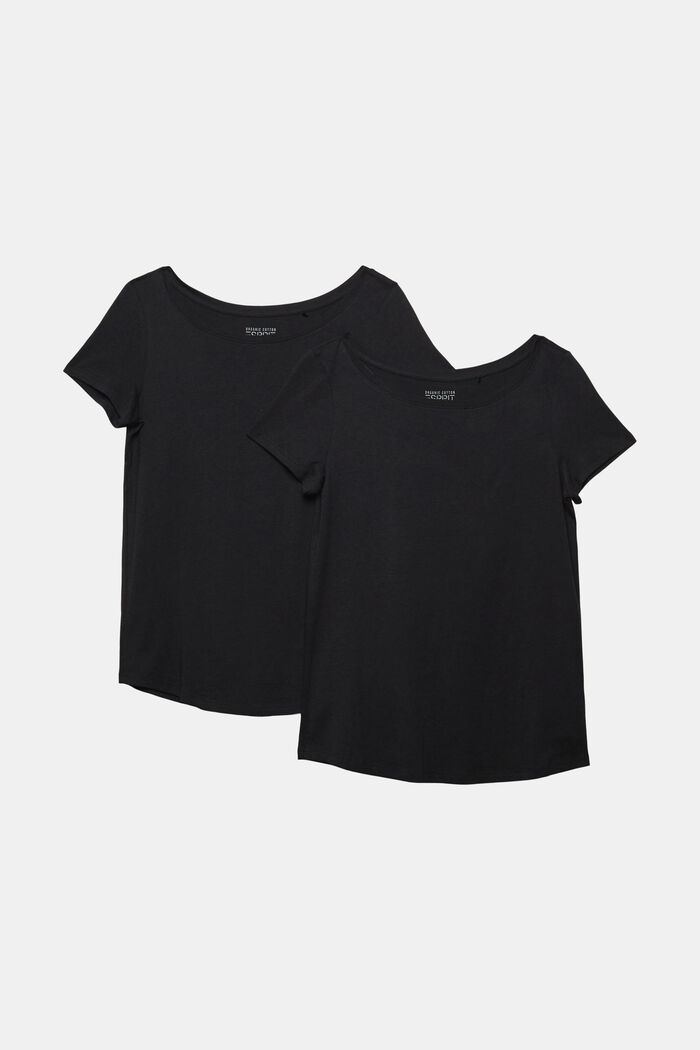 2 ks v balení: basic tričko, směs s bio bavlnou, BLACK, detail image number 6
