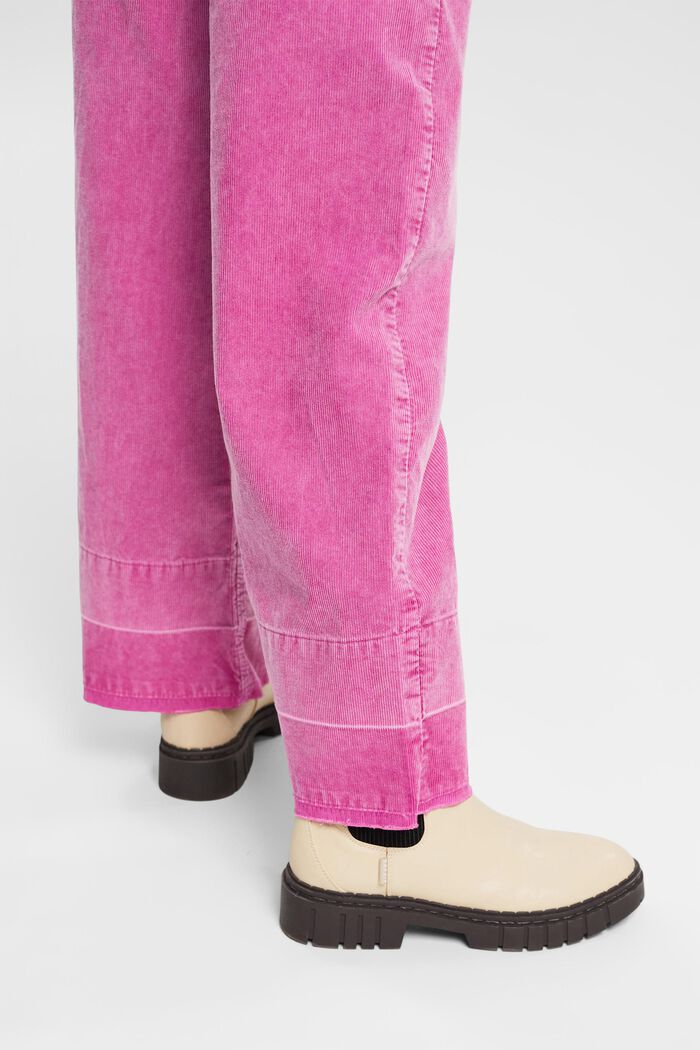 Manšestrové kalhoty se širokými nohavicemi, VIOLET, detail image number 4