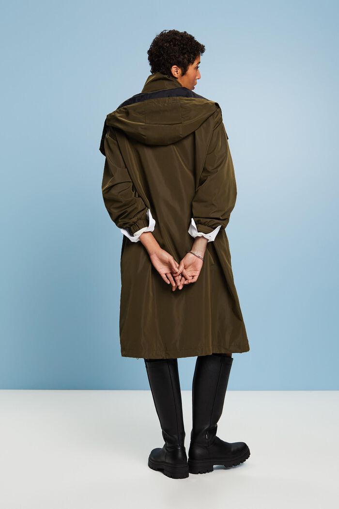 Kabát s odnímatelnou kapucí, KHAKI GREEN, detail image number 3