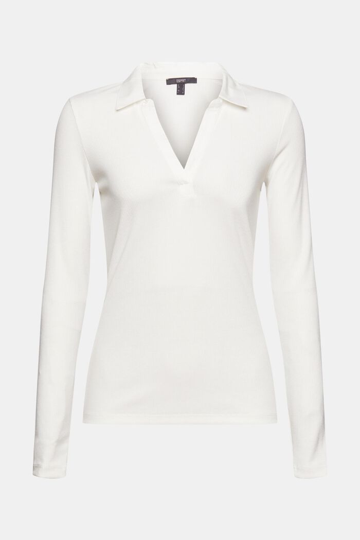 Z recyklovaného materiálu: tričko s dlouhým rukávem s vlákny LENZING™ ECOVERO™, OFF WHITE, detail image number 7