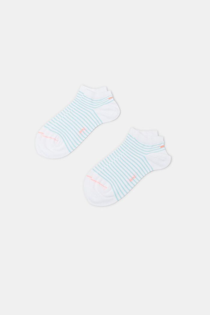 Pruhované nízké ponožky, balení 2 ks, WHITE, detail image number 0