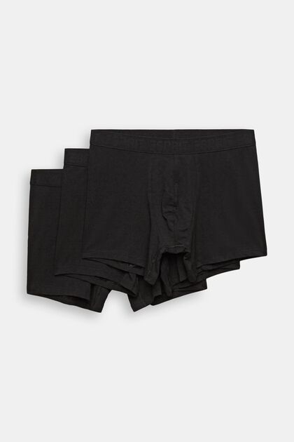 Pánské dlouhé elastické šortky z bavlny, multipack, BLACK, overview