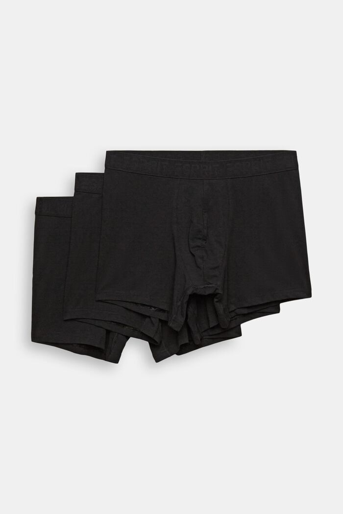 Pánské dlouhé elastické šortky z bavlny, multipack, BLACK, detail image number 0