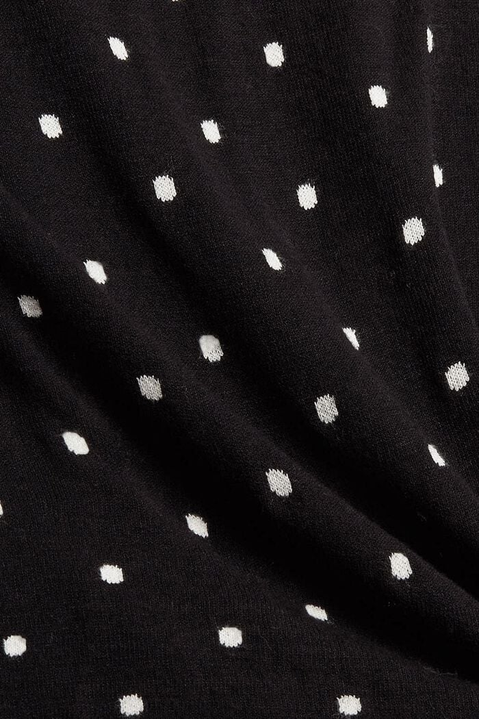 Puntíkovaný svetr s vlákny LENZING™ ECOVERO™, BLACK, detail image number 4