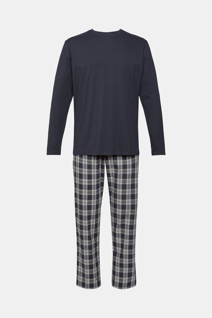 Pyžamo s károvanými kalhotami, NAVY, detail image number 6