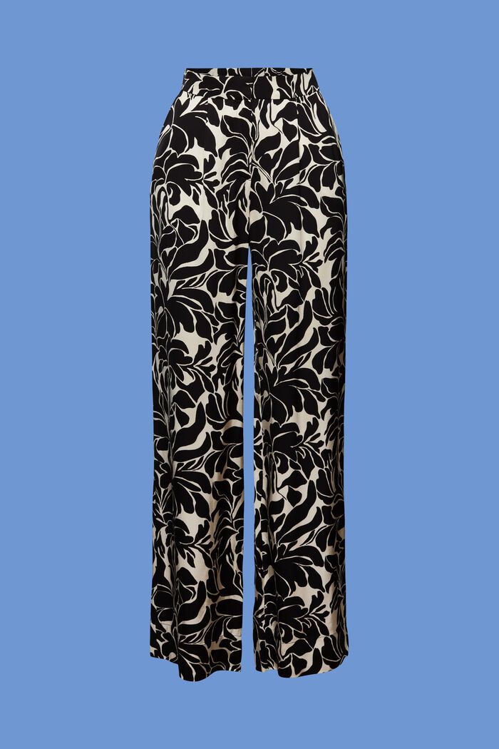 Kalhoty, satén, široké nohavice, LENZING™ ECOVERO™, WHITE, detail image number 6