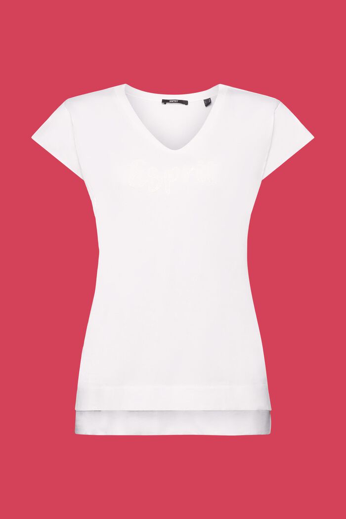 Tričko s dvoubarevným potiskem, 100 % bavlna, WHITE, detail image number 7