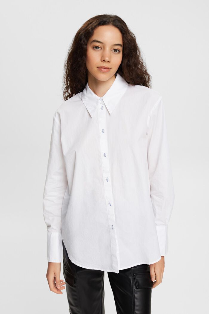 Tričko se vzhledem košilové halenky, WHITE, detail image number 1
